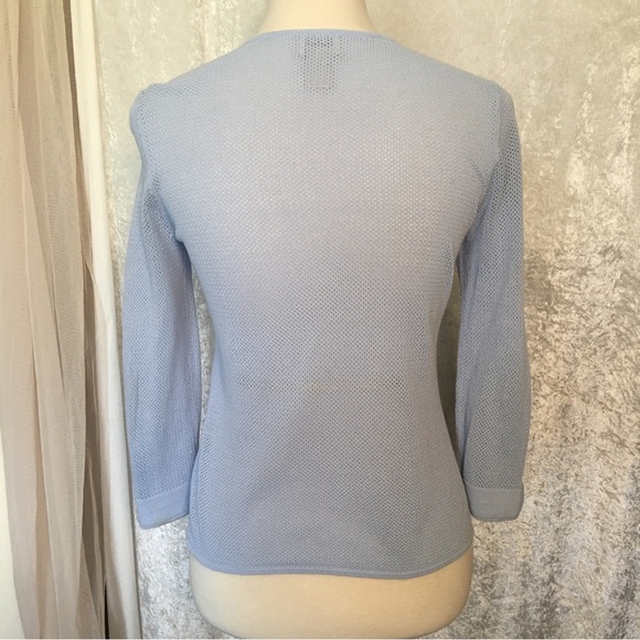 Sigrid Olsen sport Light BLUE Sweater 53% cotton Size Small - Picture 3 of 9